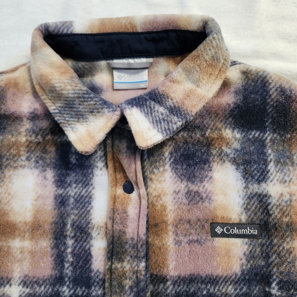 COLUMBIA Benton Springs Women's Plus Size 3x Fleece Shirt Jacket Multicolor  NWT - Picture 6 of 13